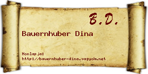 Bauernhuber Dina névjegykártya